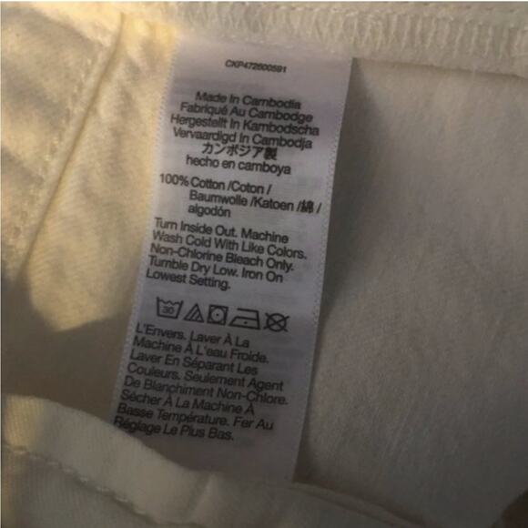 Madewell Baggy Straight Jeans Tile White Size 32 NWT High Rise Pleated - Picture 6 of 6